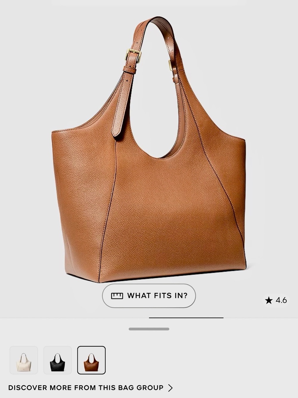 Michael Kors Pebbled Leather Tote in Cognac Brown - Picture 3 of 11